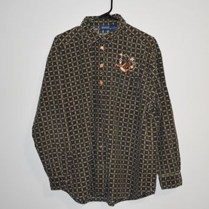 Pooh Brand Tiger Corduroy Button Up